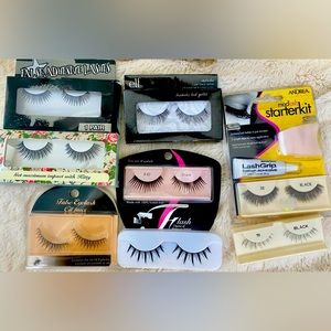 Bundle of 8 pair of false eyelashes. Variety of brands. Natural to dramatic